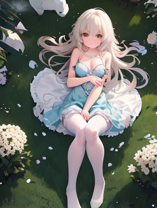蓝色挑染与其它色彩的完美融合